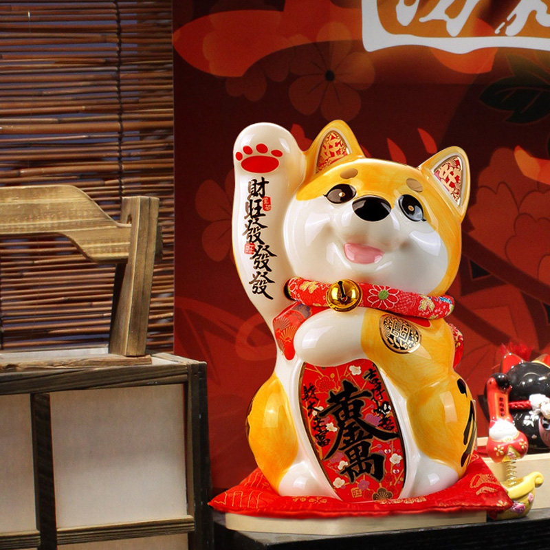 招旺财犬摆件保平平安风水工艺品客厅酒柜玄关摆件