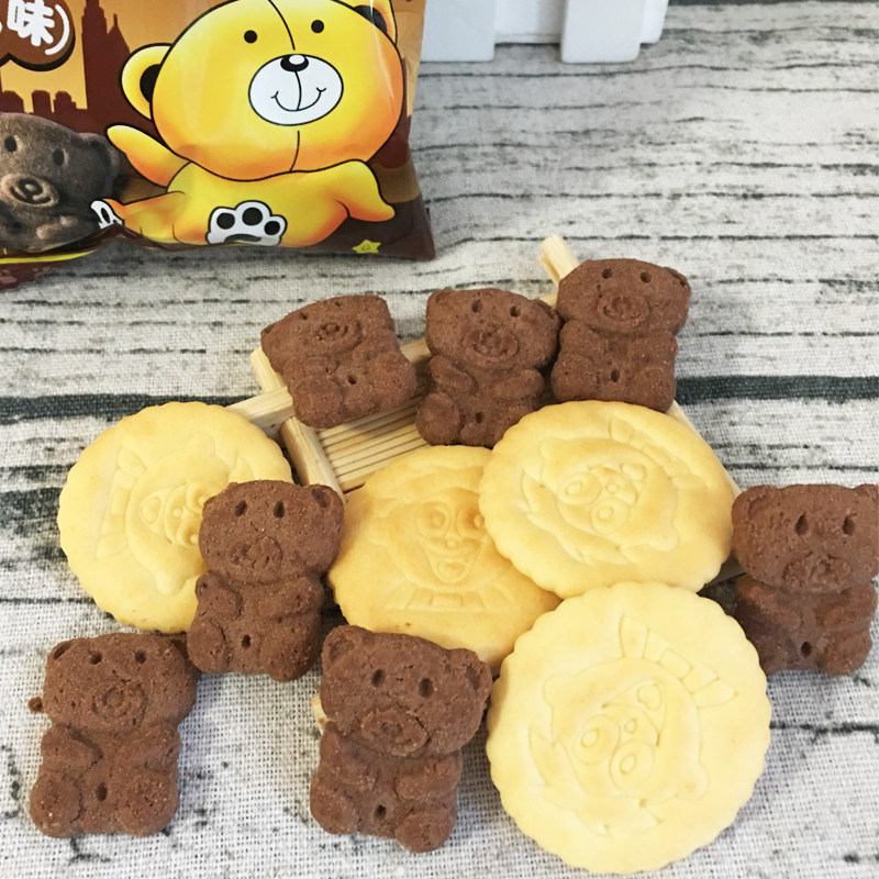 饼干旺仔牛奶20袋包邮熊饼巧克力21g旺旺休闲酥性饼干