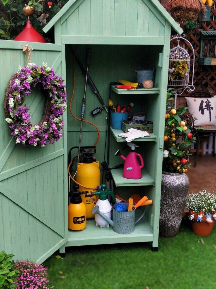 高颜值实用实木工具户外花园防水庭院小木屋阳台收纳柜