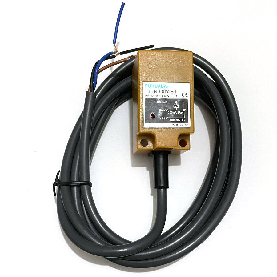 三线方形接近开关tln10me1npnno常开限位金属感应传感器