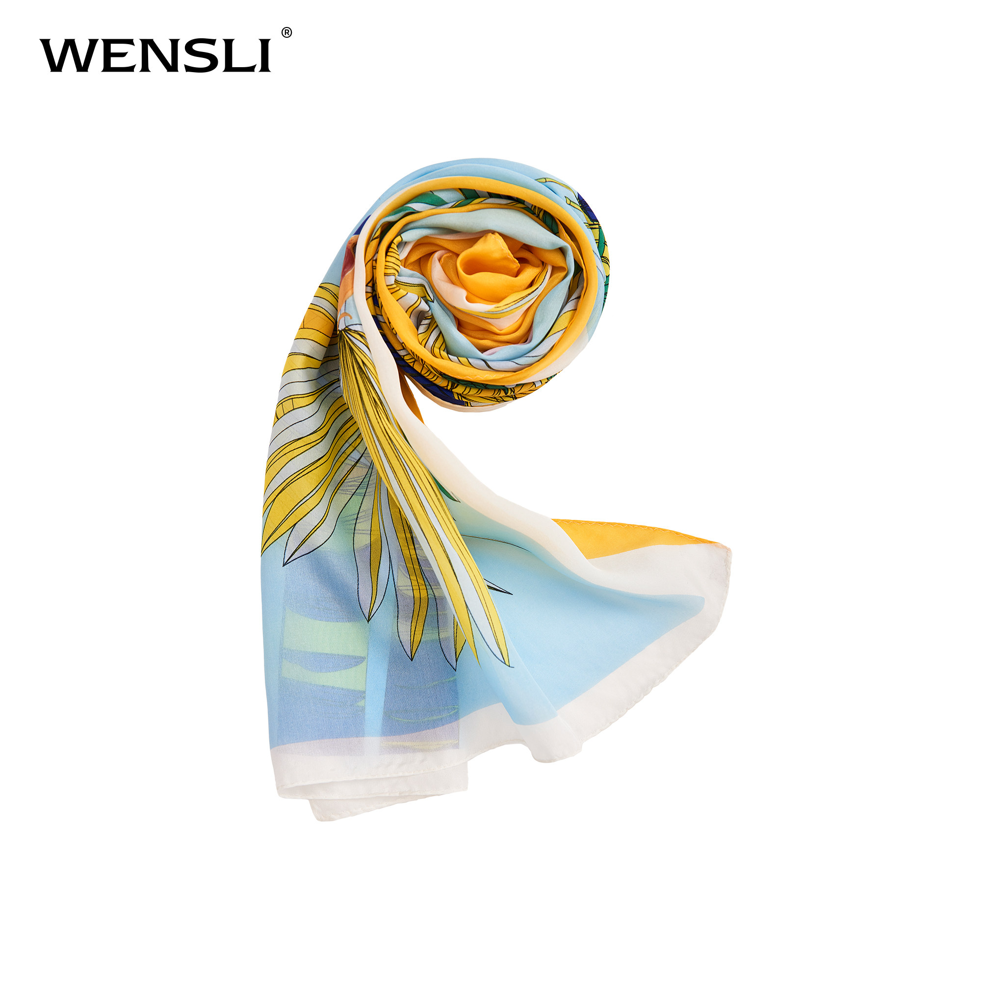 万事利桑蚕蚕丝真丝丝巾送礼妈妈春秋防晒披肩围巾