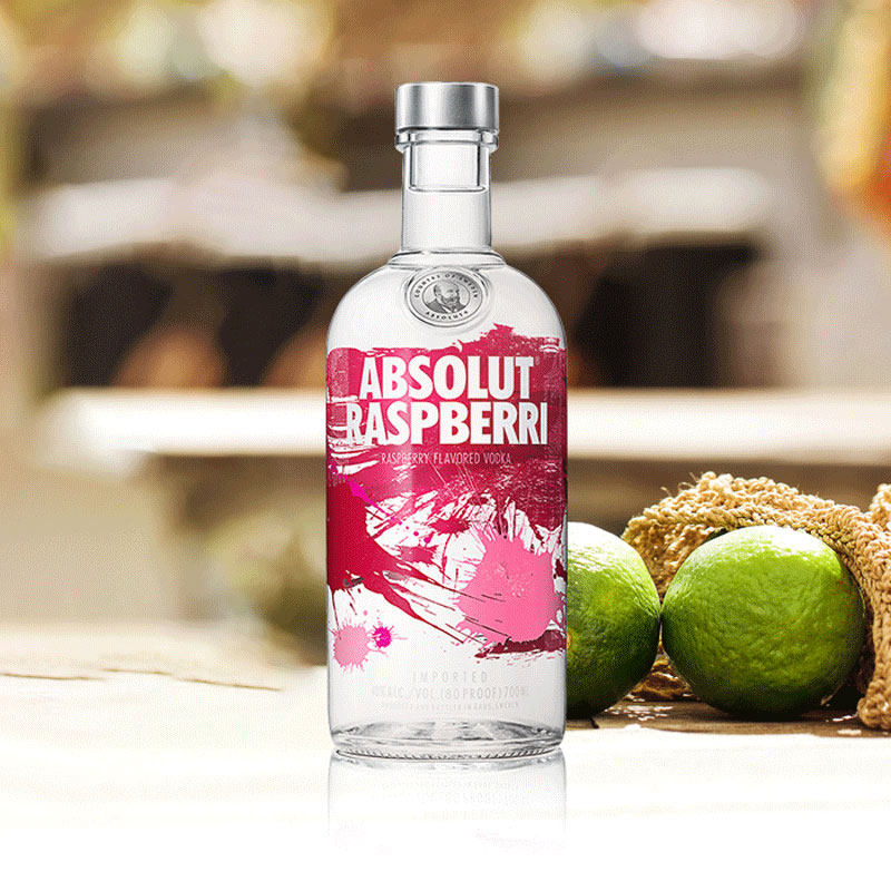 瑞典进口absolutvodka绝对伏特加覆盆莓味700ml洋酒伏特加