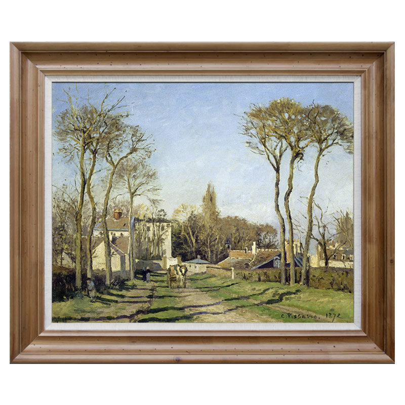 乡村乡村风风景画林荫道油画田野乡间小路霍贝玛名画版画现代装饰画