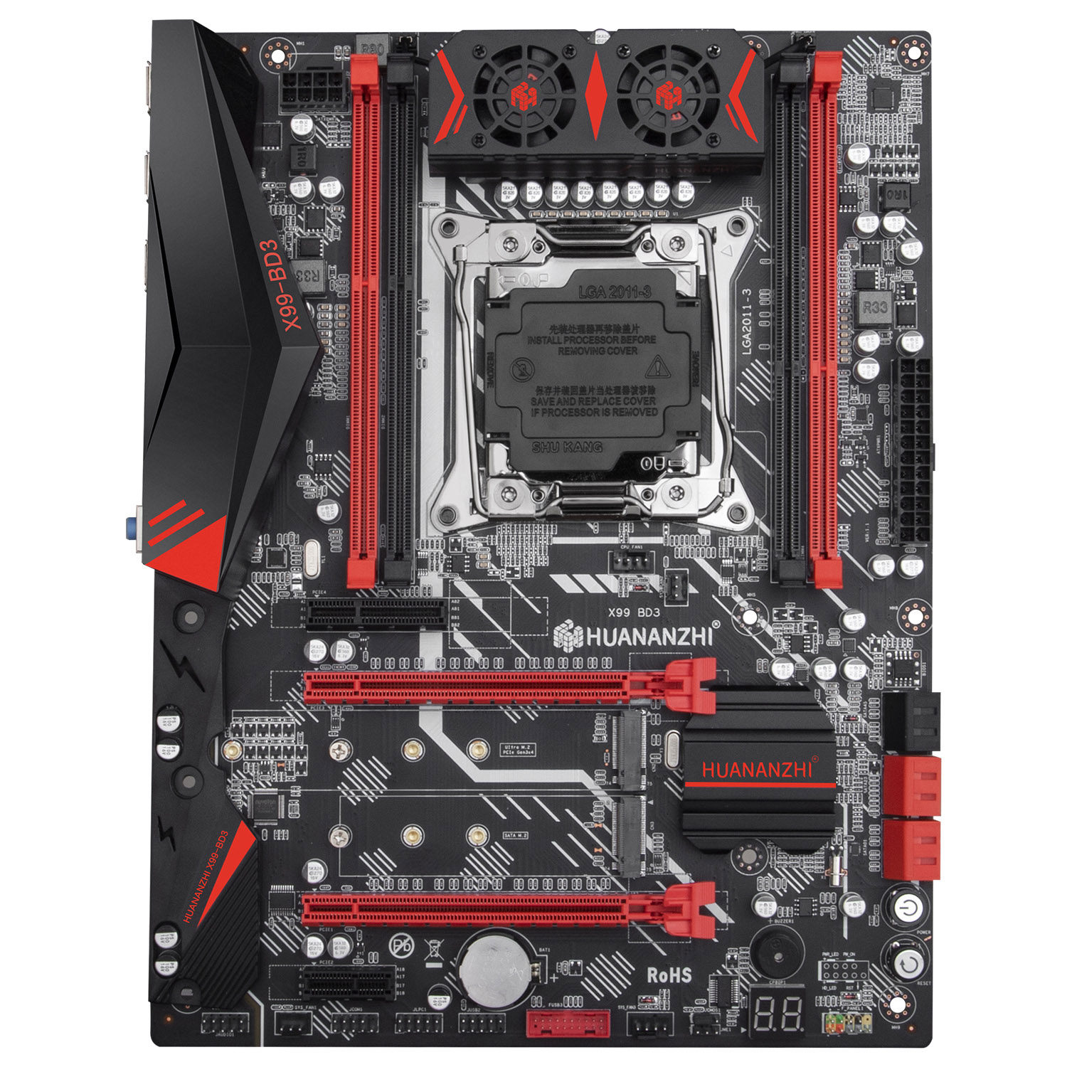 华南金牌x79x99双路台式机电脑主板2011e5十二2680v2主板