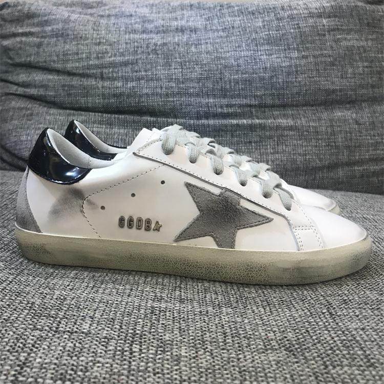 韩国ggdb新款星星小脏鞋女真皮内增高鞋2019做旧复古小白鞋脏脏鞋