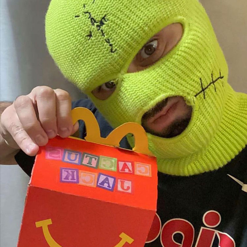 jackboys专辑周边travisscott同款面具rush防风头套帽子