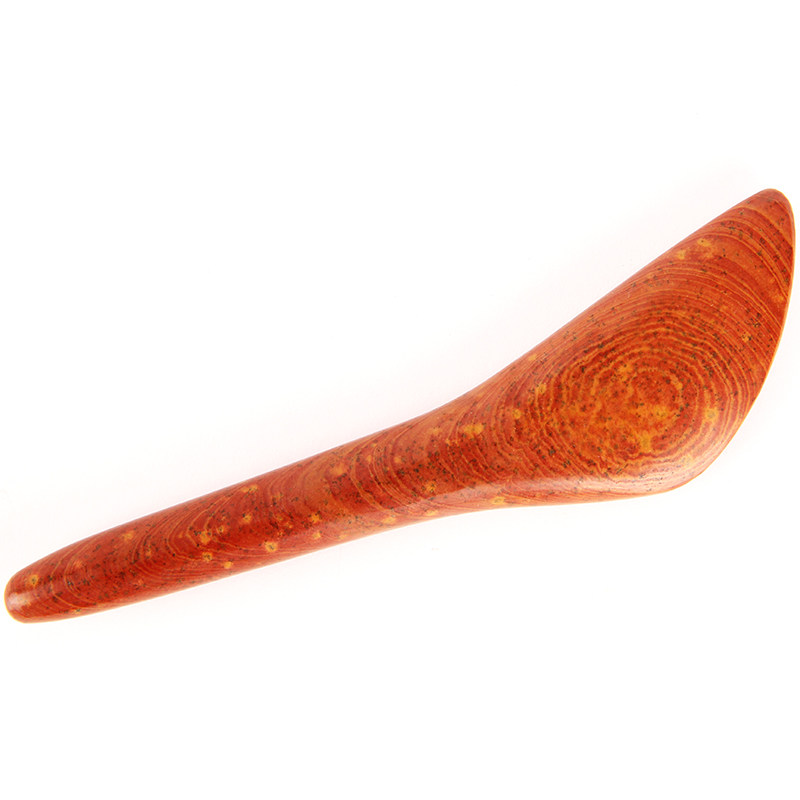 拨筋刮痧泗滨砭石扇形棒砭石棒红砭石眼部穴位点穴按摩穴位棒