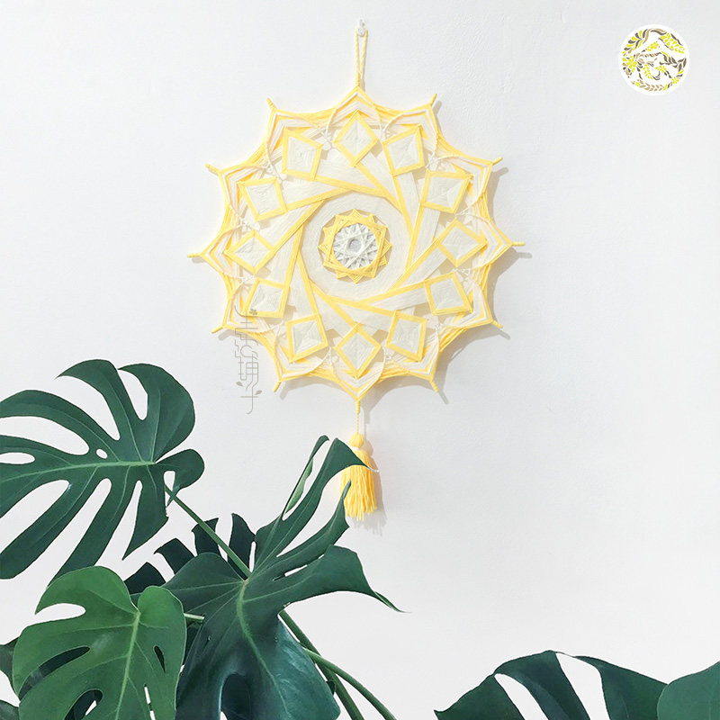 柠黄丨绕线曼达拉曼陀罗上帝之眼手工编织制作缝纫diy材料套装