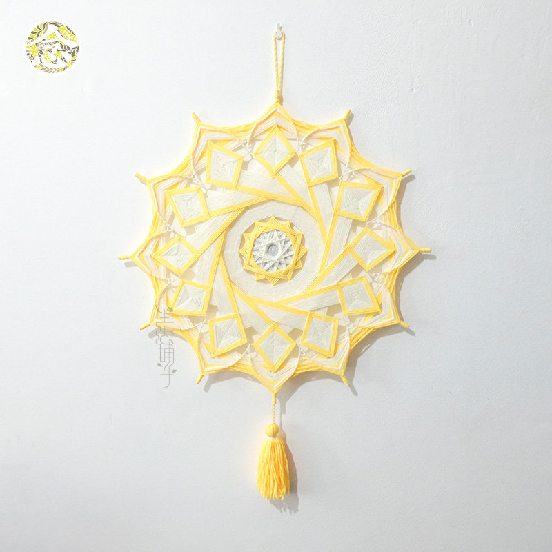 柠黄丨绕线曼达拉曼陀罗上帝之眼手工编织制作缝纫diy材料套装