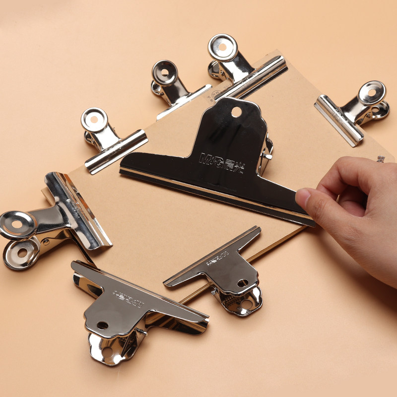 夹子晨光票夹不锈不锈钢钢铁固定强力大中大中小票夹