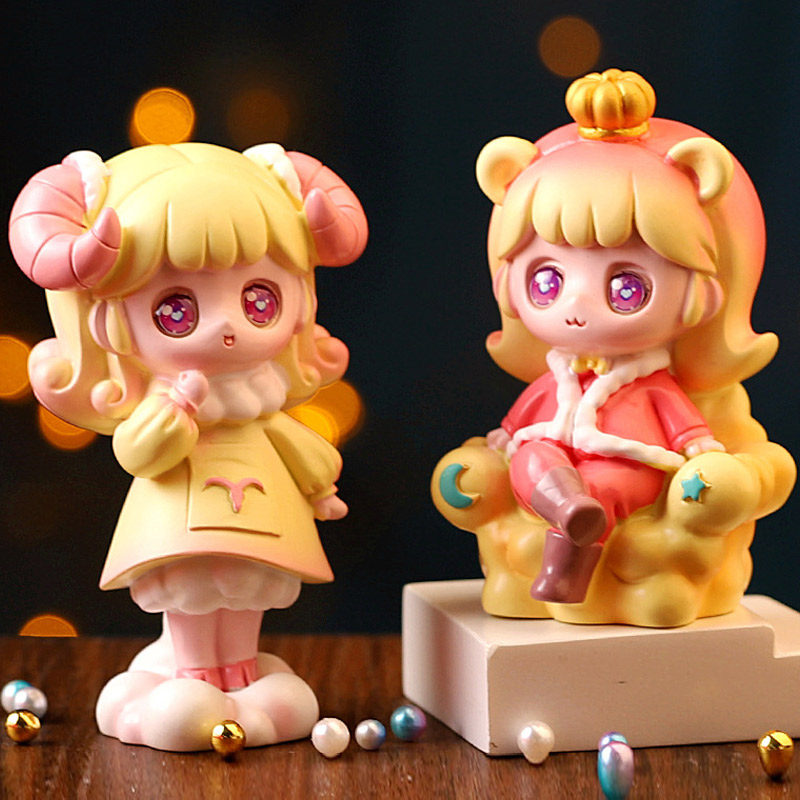 盲盒网红2021新款女孩十二星座手办娃娃公仔可爱潮玩盲盒