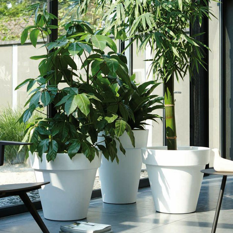 花盆虹越elho环保塑料加厚圆形阳台盆栽盆子花盆