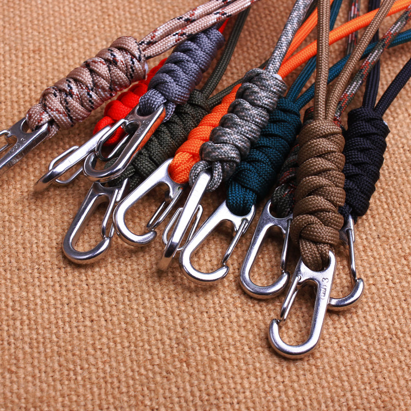 不锈沙丘编制伞绳七芯丢腕不锈钢绳防扣手钥匙扣钥匙扣