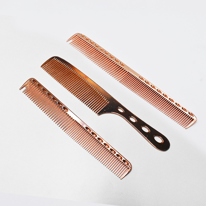 梳子美发专业太空男女剪发防静电铝合金金属平头梳子