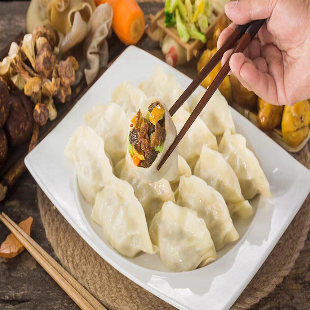 松茸时蔬饺冷冻酒店纯素菌菇水饺速冻餐厅佛家其他食品