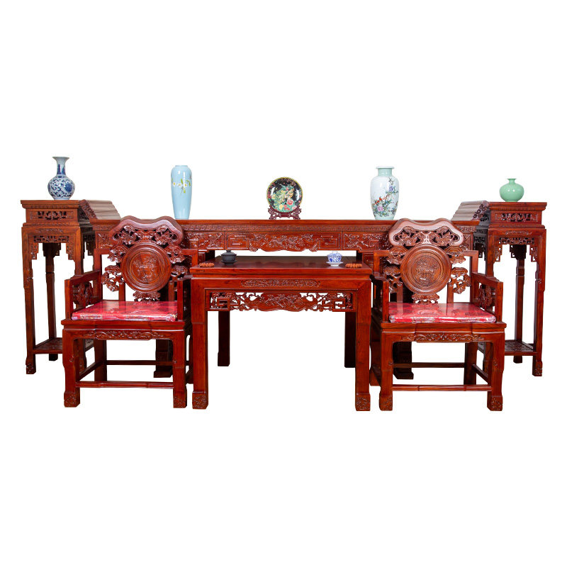 件套中堂农村堂屋四件神台条案供桌实木八仙桌供桌