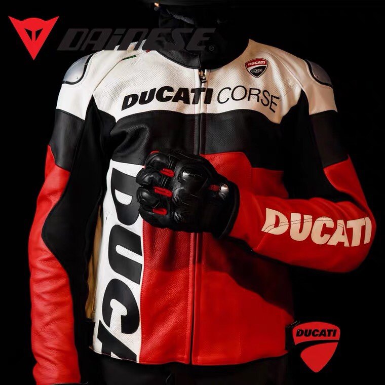 杜卡迪丹尼斯联名ducaticorsec5摩托车真皮皮衣骑行服防赛车服