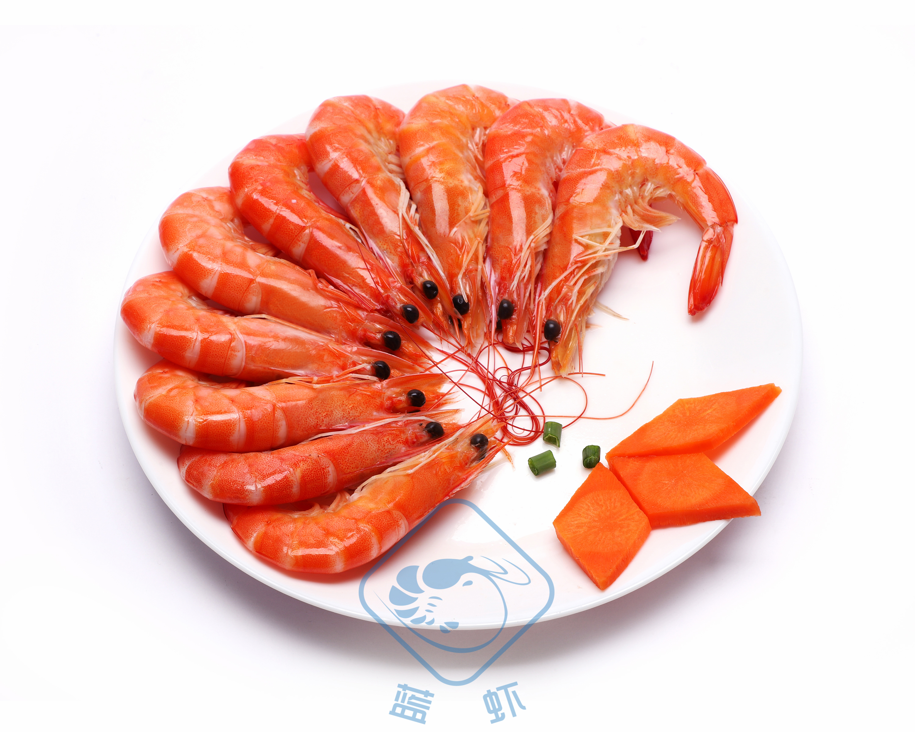 蓝虾泰国香虾750g解冻即食进口高端熟虾虾肉冻虾