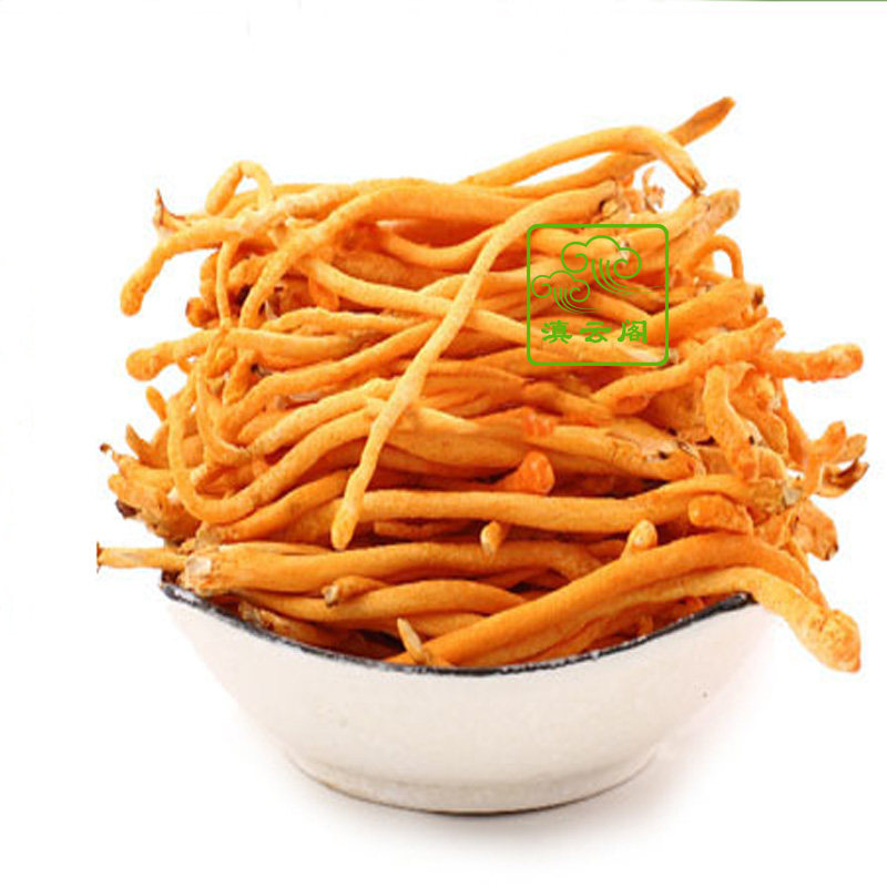 云南特产野生菌新鲜虫草花金虫草孢子头新会蛹北虫草500g顺丰包邮
