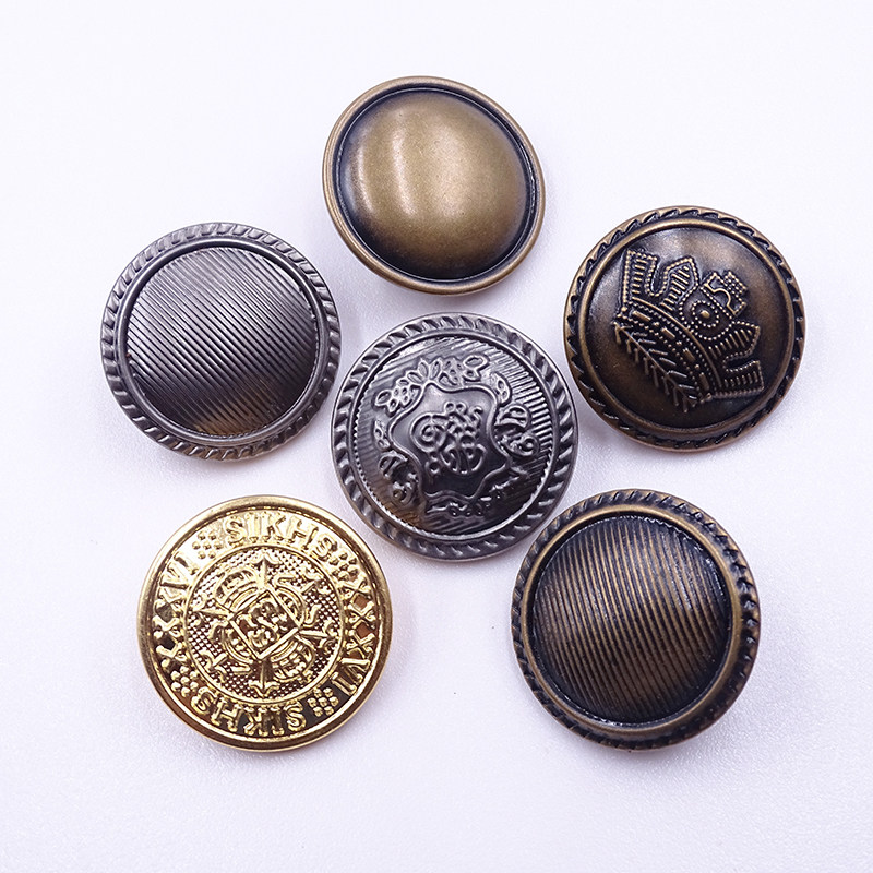 金属大衣扣子纽扣百搭圆形女扣毛呢西服风衣纽扣
