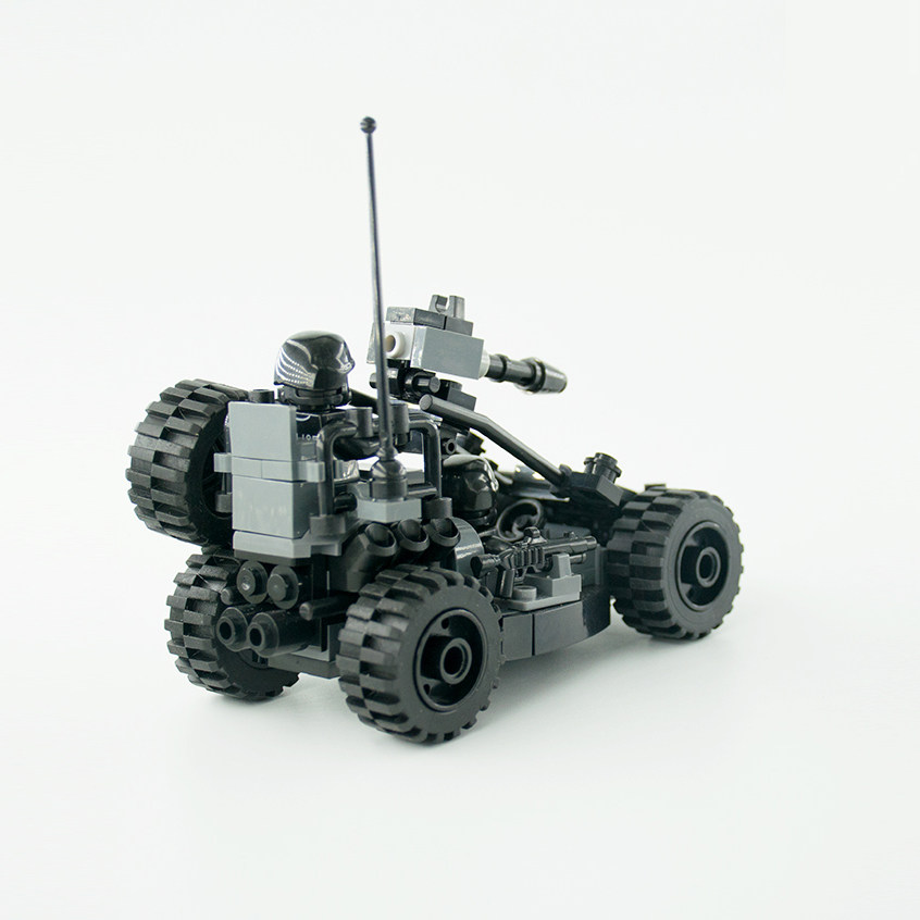 diy积木黑色反恐特警突击冲锋moc模型pdf建构