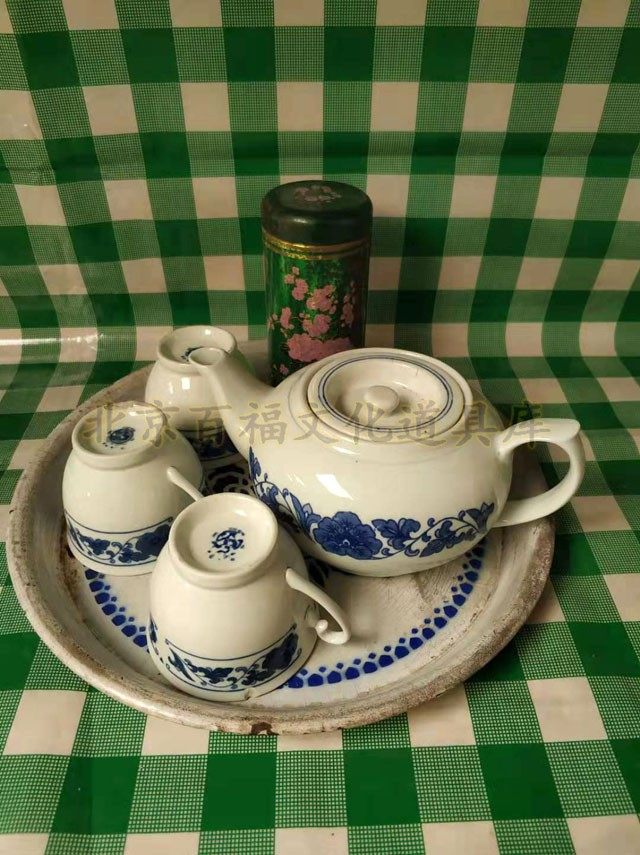 茶壶物件瓷器茶杯一套老瓷具民俗怀旧老货旧货茶杯