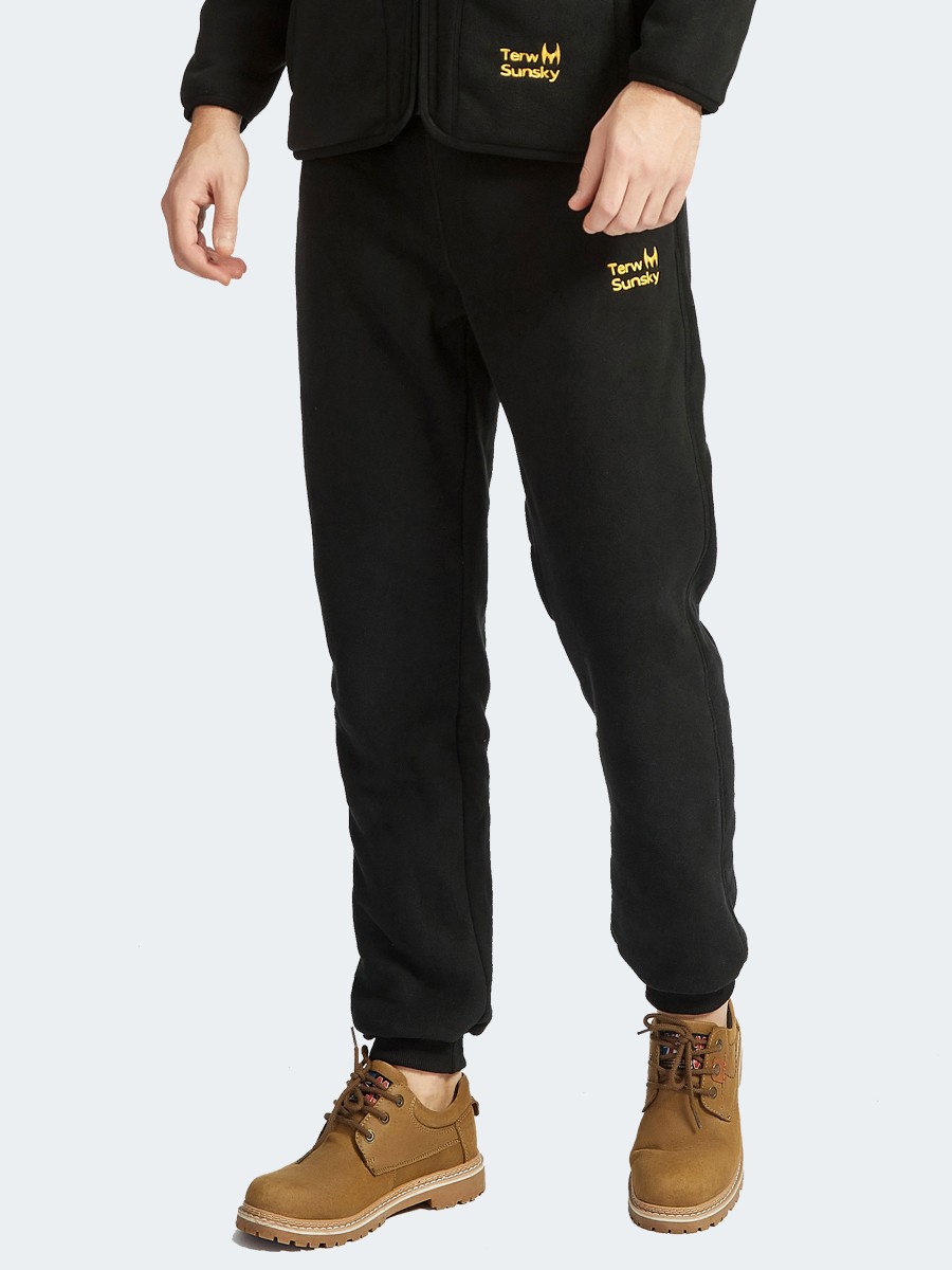 户外秋冬加厚抗寒保暖宽松绒裤男士大码运动抓绒裤