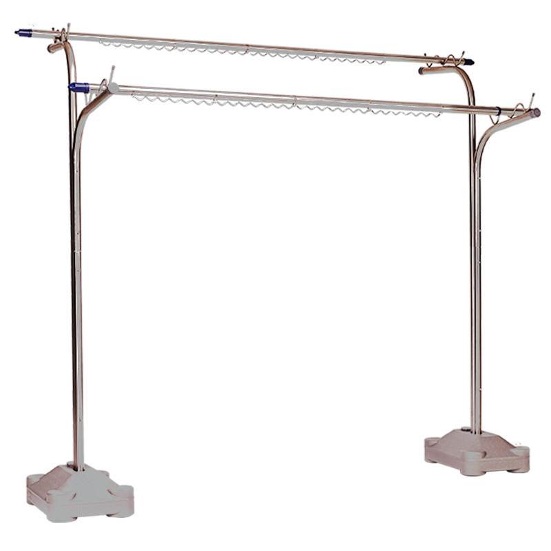 晾衣架落地折叠室外不锈钢双杆阳台大型简易晒衣架晾衣杆