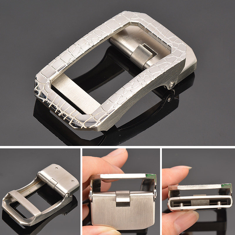 不锈钢槽内自动扣头天地扣腰带扣卡子卡扣卡槽皮带扣