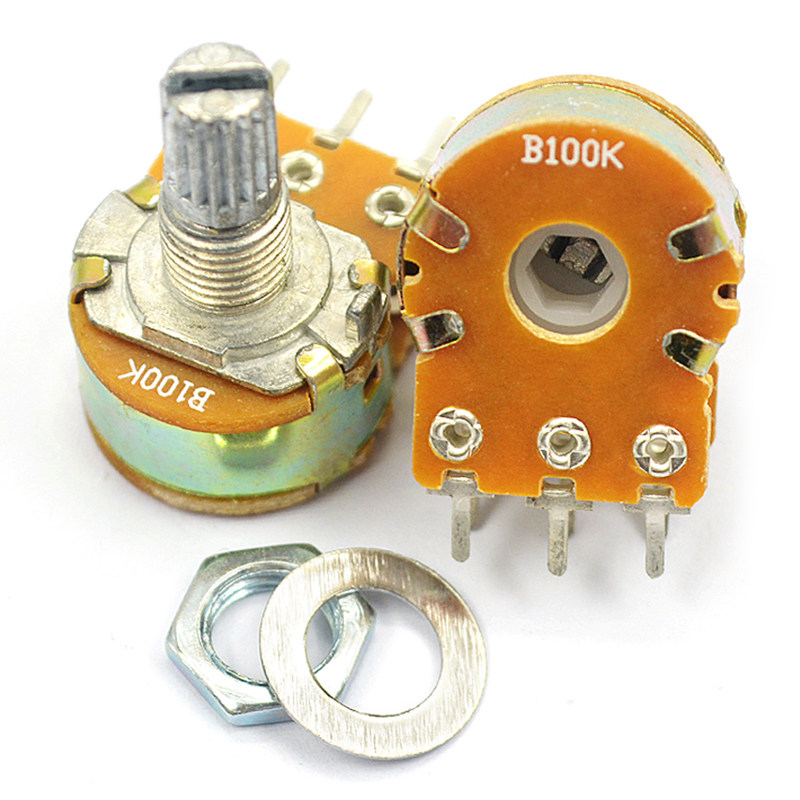 risym双联电位器b100kwh148功放音量调音6脚柄长电位器