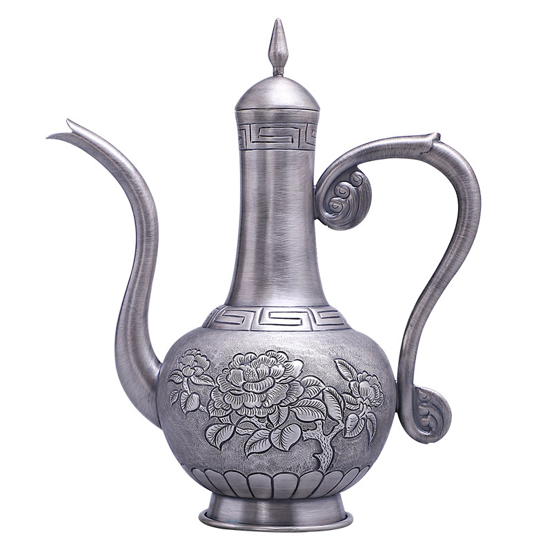 酒壶小银便携中式仿古白酒壶酒具家用手工纯银家用酒壶