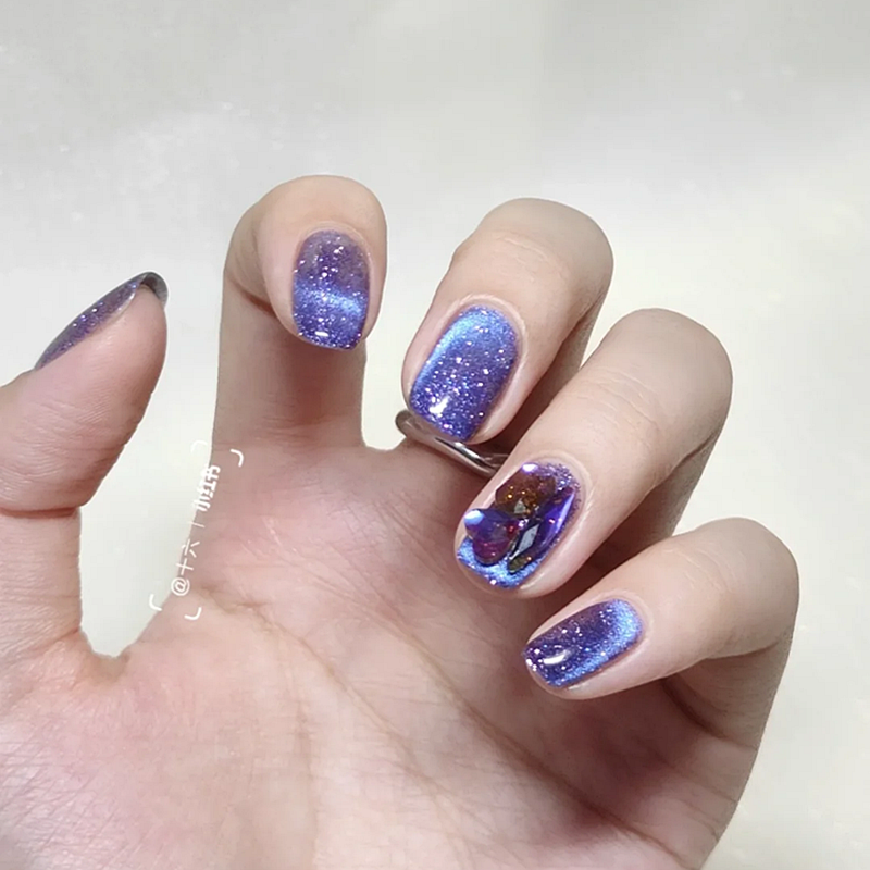 手工美甲指甲贴片光疗成品星光银河猫眼显白美甲工具