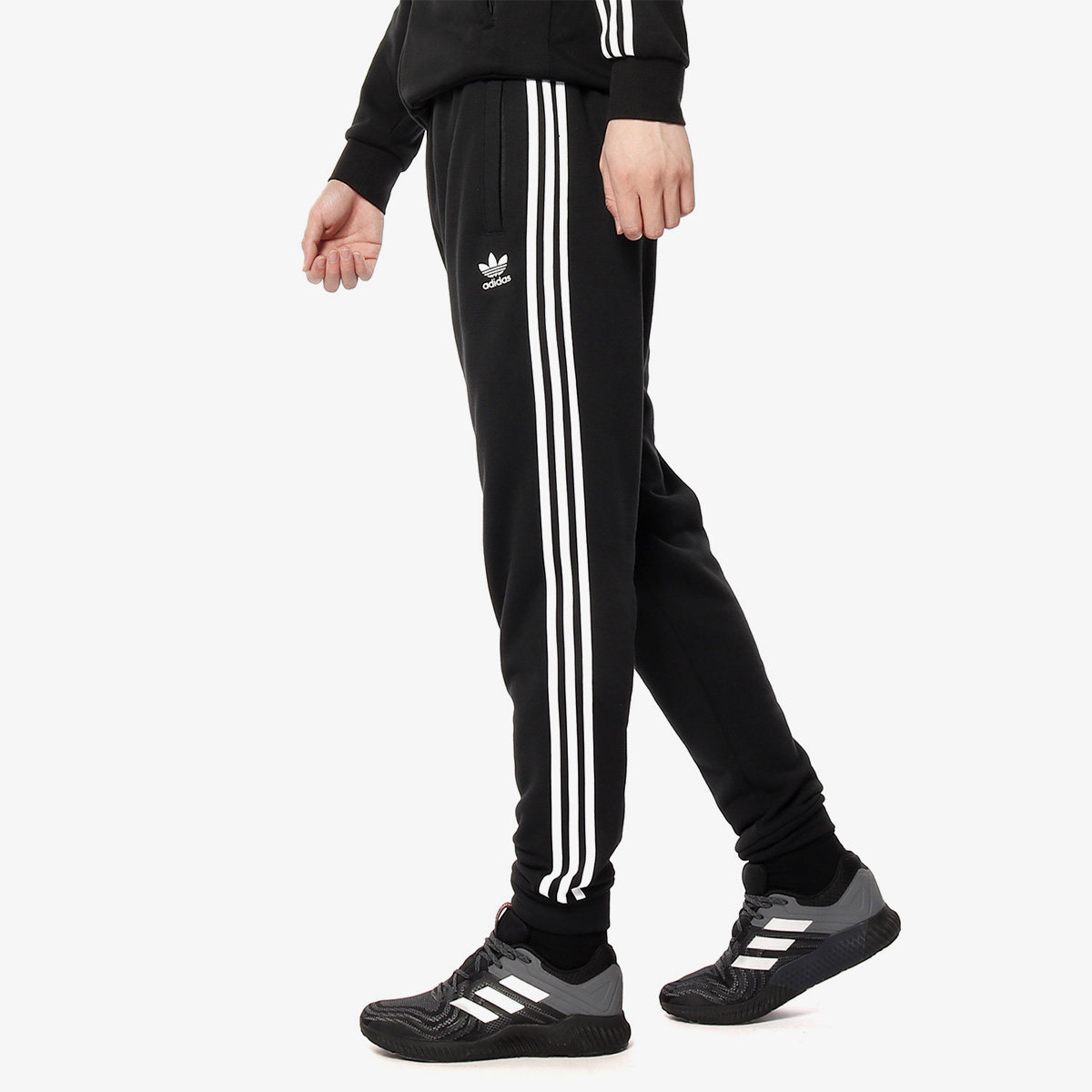 adidas阿迪达斯正品夏季男子三条杠束脚休闲运动裤子ec4710运动长裤
