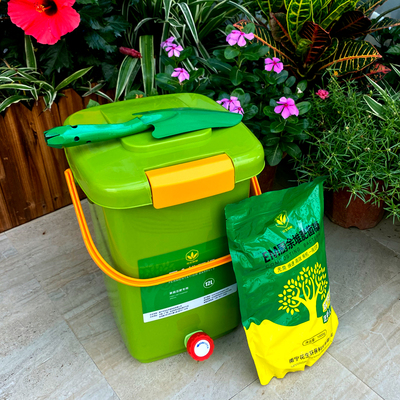 桶家庭厨余垃圾处理发酵沤肥桶蚯蚓堆肥箱送em菌自制营养花土售价