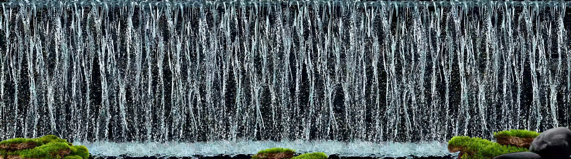 8k全息投影户外裸眼3d流水瀑布led超宽大屏动态视频背景vj素材