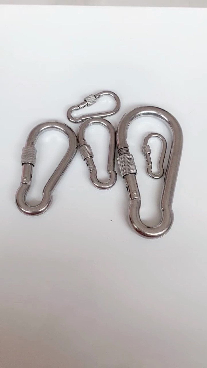 不锈不锈钢钢带螺母弹簧保险连接安全扣钩宠物卸扣