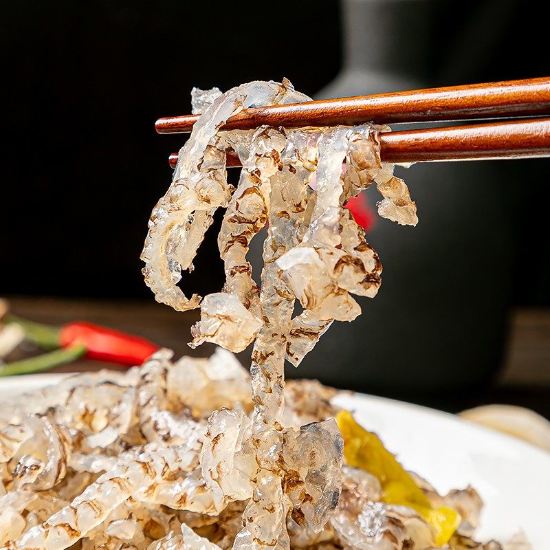 荷味泡椒鱼皮凉拌拌菜凉菜酒店饭店半成品商用凉菜