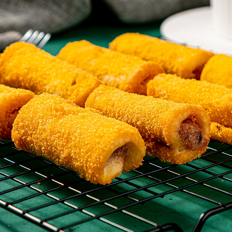 点心绿茶芋卷300g速冻香芋酥卷餐饮冷冻半成品传统中式糕点