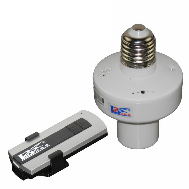 远距离100米遥控灯头开关e27螺口220v无线遥控电灯遥控开关灯口