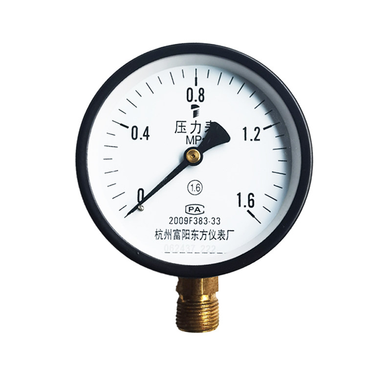杭州富阳东方y100普通压力表水压气压压力表