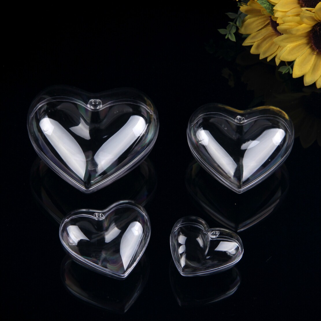 透明心形糖果盒创意桃心礼品盒空心喜糖糖盒diy圣诞装饰品