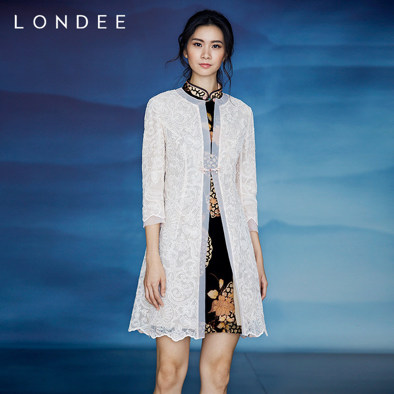 londee龙笛龙新款时尚专柜品质女装春秋秋季外套风衣