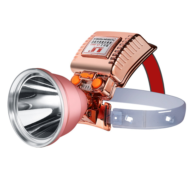 量盛led户外防水黄光头灯强光充电超亮疝气头灯