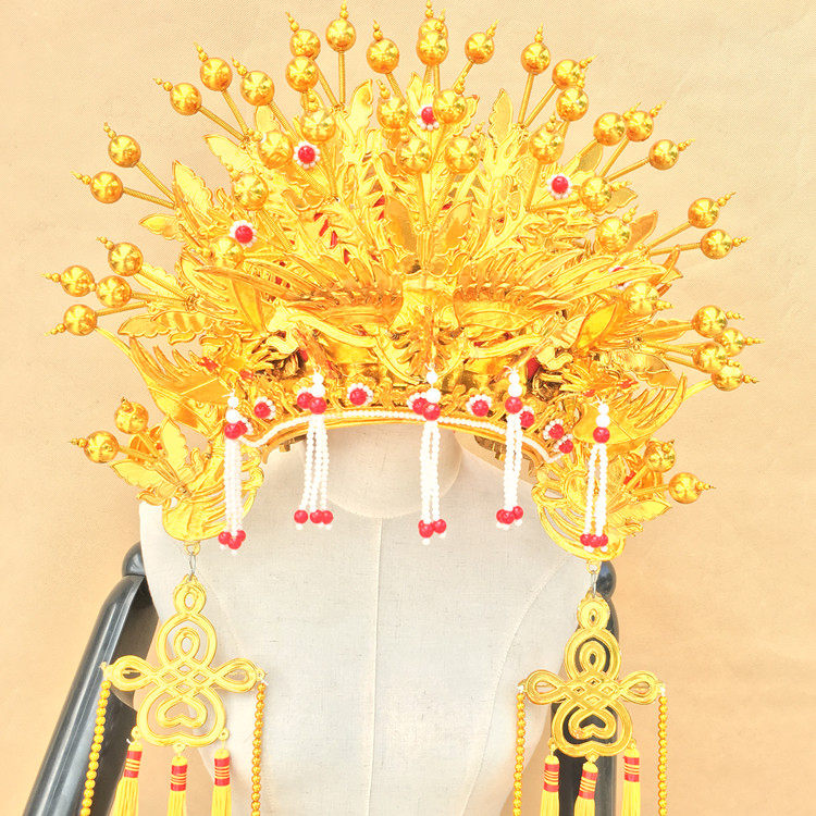 凤冠霞帔寺庙王母娘娘泰山老母九凤三凤凤冠婚庆帽子