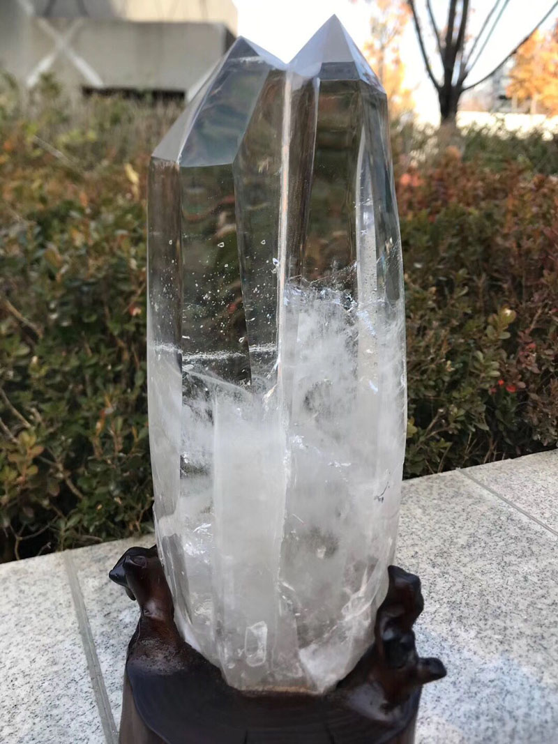 水晶正品天然白水晶天然水晶柱原石柱冰柱摆件玄关摆件