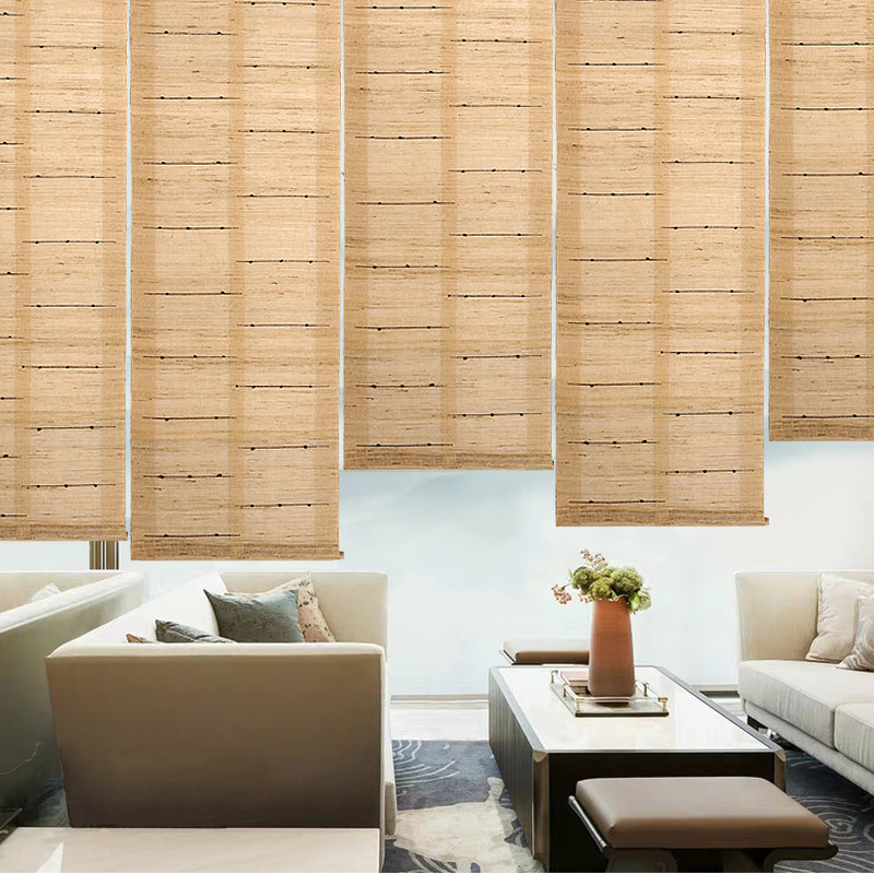 玄关苎麻门帘布帘遮光卷帘餐厅客厅简易隔断门帘