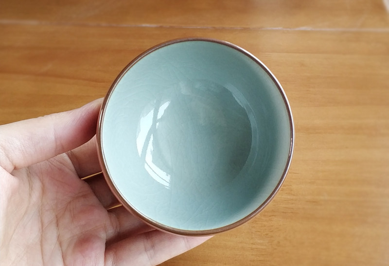 手工神宗汝窑茶具拉胚红釉主人杯开片茶杯禅定杯茶杯