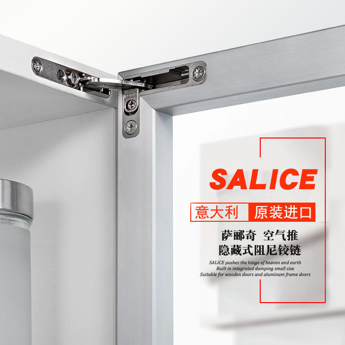 萨丽意大利salice原装进口天地铰链铝框柜门阻尼液压铰链