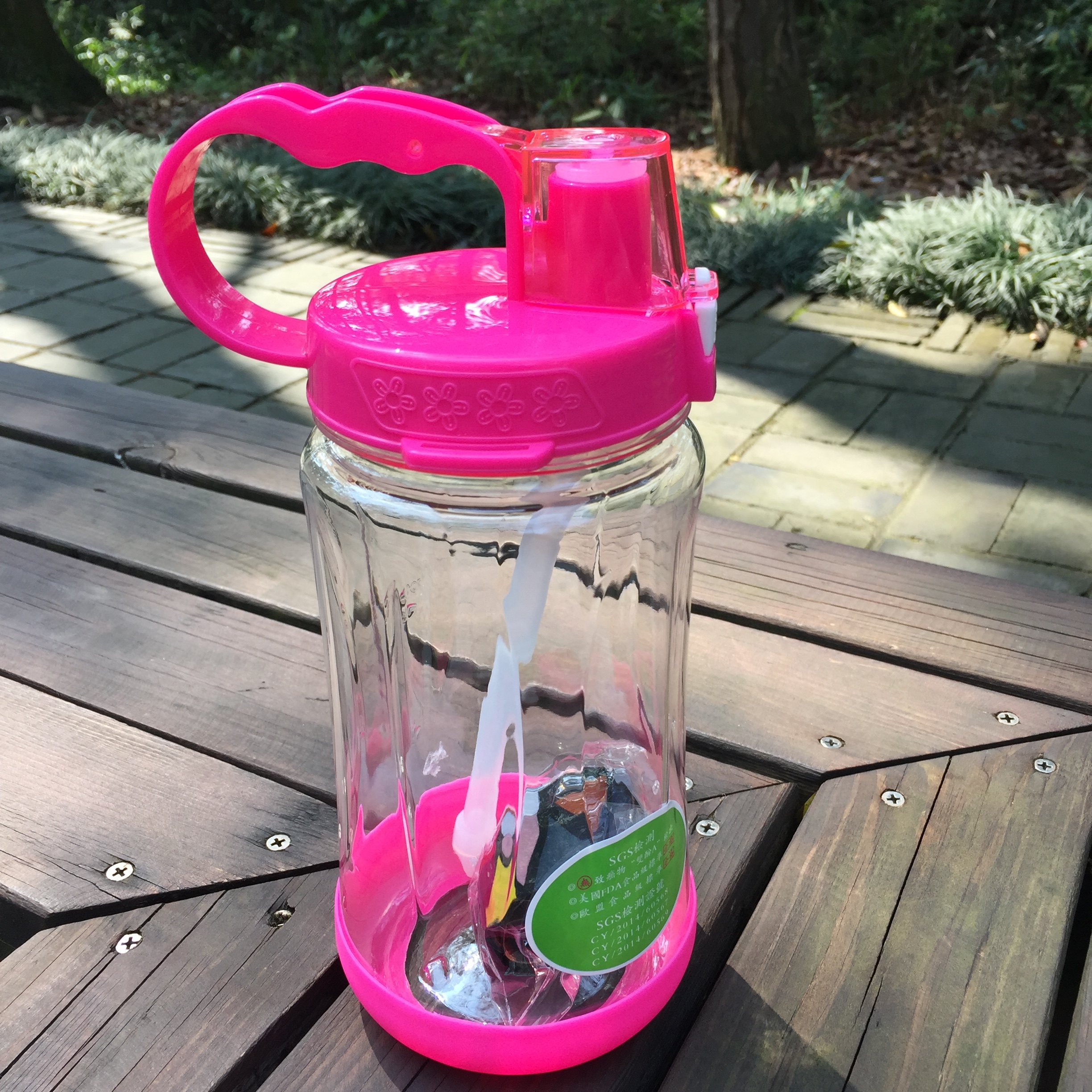 康宝莱1000ml大水水杯台湾贺宝芙健身吸管杯带刻度吸管杯