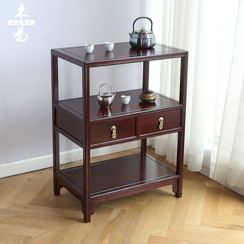 红木简约茶水架澳洲酸枝电话架茶壶展示架鞋架明式家具原创设计